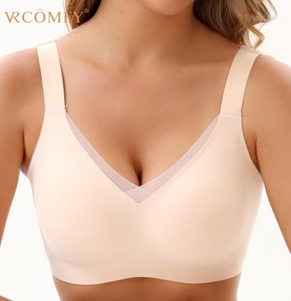 VRCÔMFY Woven Bliss Wireless Bra - Comfort & Lift for Women （WB）